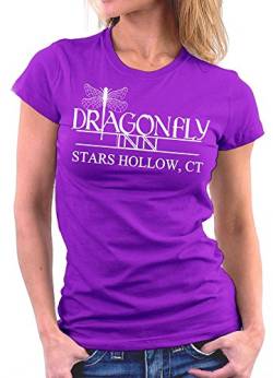 Gilmore Girls Dragonfly Inn Woman T-Shirt, Größe S, Violett von Million Nation