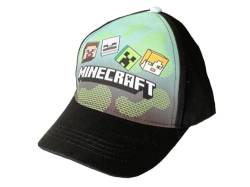 Minecraft Basecap Cap Kappe Baseball (DE/NL/SE/PL, Numerisch, 56, schwarz) von Minecraft