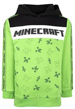 Minecraft – Kleidung Hoodie für Jungen – 100% Baumwolle, grüner Hoodie – grüner Creeper-Hoodie Geschenke – grün (7–8 Jahre) von Minecraft