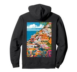 Amalfiküste Italien Kunst Pullover Hoodie von Minimalist Italy Theme Art Graphic (Amalfi)