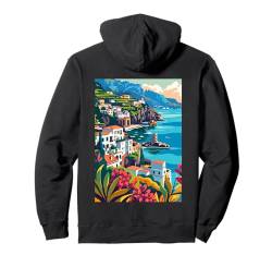 Italien Amalfiküste Kunst Pullover Hoodie von Minimalist Italy Theme Art Graphic (Amalfi)