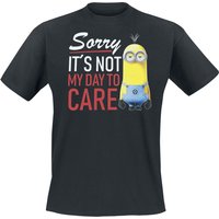 Minions T-Shirt - Sorry, It Is Not My Day To Care - S bis XXL - für Männer - Größe XL - schwarz  - Lizenzierter Fanartikel von Minions