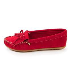 Minnetonka Kilty Suede Moc Damen Mokassin, Rot (Red / RED), 38 EU von Minnetonka