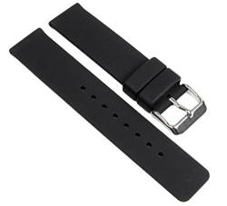 Minott Uhrenarmband Silikon Band schwarz 18mm 19649 von Minott