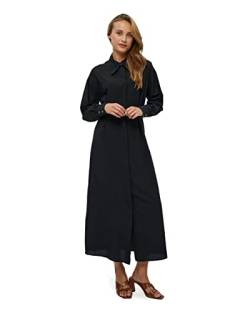 Minus Lamira Maxi Shirt Kleid Kleid Damen In Schwarz Herbst Kleid Damen Elegant Größe 36 von Minus