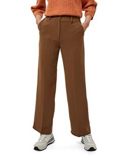 Minus New Ilsa Damen Hosen Größe 34 | Braun Hose Damen | Hosen Damen Hoch Tailliert & Breites Bein Keuchen | Damen Hose Elegant In Stylischem Business Look | Pants Mit Lockerer Passform von Minus