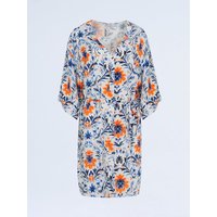 Miracle of Denim Midikleid Women Dress V-Neck Flower Print (1-tlg) von Miracle of Denim