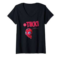 Damen Miraculous Ladybug Kwamis Collection Tikki power T-Shirt mit V-Ausschnitt von Miraculous