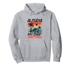 Surfing bei Alcúdia Pullover Hoodie von Mittelmeer Urlaub in Spanien