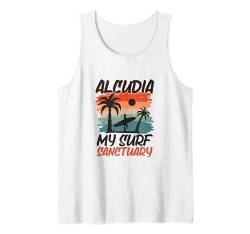 Surfing bei Alcudia Tank Top von Mittelmeer Urlaub in Spanien