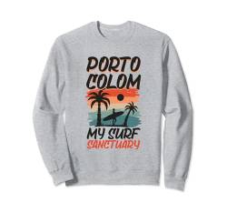 Surfing bei Porto Colom Sweatshirt von Mittelmeer Urlaub in Spanien