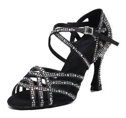 Miyoopark Damen Tanzschuhe Mit Strass Fesselriemen Schnalle Prom Hochzeit Schuhe Z030 Schwarz EU 42 von Miyoopark