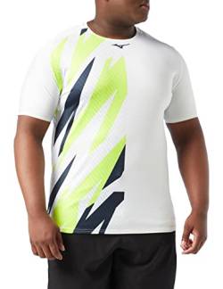 Mizuno Herren Shadow Graphic Tee Tennis-Shirt, weiß, M von Mizuno