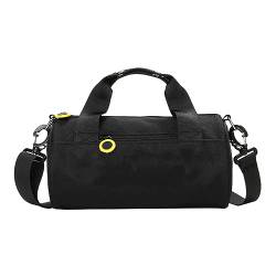 Nylon Turnbeutel Wasserdicht Fitness Training Tasche Outdoor Reise Duffle Bag Sport Schwimmen Handtasche für Jungen und Mädchen Wasserdicht Fitness Training Tasche Kind Schwimmtasche, Schwarz, Größe M von Mjaie