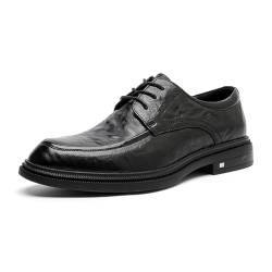 MlYJmer Anzugschuhe Herren Lederschuhe Business Oxford Derby Schuhe Hochzeits Schnürschuh Männer,Schwarz,38 EU von MlYJmer