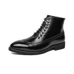 MlYJmer Chukka Stiefel für Herren Freizeitstiefel Schnürstiefel Stiefeletten,Schwarz,40 EU von MlYJmer