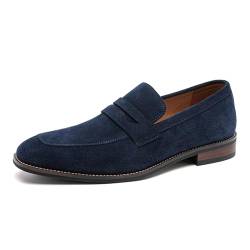 MlYJmer Herren Mokassins Halbschuhe Weiche Bootsschuhe Freizeitsschuh Loafers Anzugschuhe Business-Schuhe,Blau,40 EU von MlYJmer