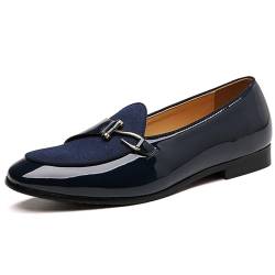 MlYJmer Männer Freizeitschuhe Formal Abendkleid Loafers Fahren Mokassins,Blau,47 EU von MlYJmer