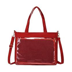 Ita Bag Handtasche für Mädchen, Umhängetasche, Damen, transparente Tasche, Anime, Umhängetasche, Geldbörse Ins, rot von Mllepjdh