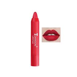 Nude Lippenstift für Damen Velvet Smooth Matte Crayon Lipstick Langlebiger wasserdichter Antihaft-Cup-Lipliner Lipgloss-Stick von Mllkcao