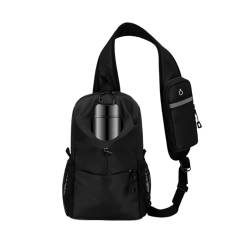 Mlllokfki Adjustable body bag men | Lightweight sling bag | Comfortable festival bag, Waterproof mens bags 7.87 x 4.72 x 12.20in for men and women Black von Mlllokfki