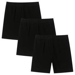 Moitiy Radlerhose Mädchen Sporthose Mädchen Kurze Leggings Hose Kinder Sport Shorts Baumwolle Sommerhose 5-14 Jahre 3 Paar von Moitiy