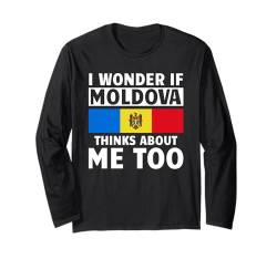 Moldawische Flagge Langarmshirt von Moldova Gifts for Men Women