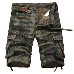 Momolaa Herren Cargo Shorts, Atmungsaktiv Freizeitshorts Arbeitshose, Herren Kurze Cargohose, Kurz Wanderhose Trekkinghose Sommerhose, Outdoor Lässige Shorts Radhose Multi Taschen Sommer Kurze Hose von Momolaa