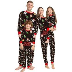 MoneRffi Weihnachts Pyjama Familie Set,Matching Christmas Pyjama Couples Set,Weihnachtspyjama Familie Outfit Weihnachten Schlafanzug für Damen Herren Kinder(Christmas-03,Herren,3XL) von MoneRffi