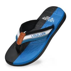 Monissy Herren Zehentrenner für Sommer Jungen Casual Flip Flops Hausschuhe Sandalen Pantoffeln Badelatschen Slipper für Wandern Strand Urlaub Beach Surfen Schwimm Pool Wasserpark, Blau, 40 von Monissy