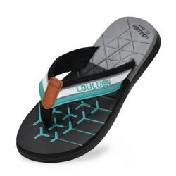 Monissy Herren sommer sandalen jungen casual Flipflops Zehentrenner Badelatschen Slipper Espadrilles für Wandern Strand Urlaub Zuhause Freizeit Schwimm Pools Wasserpark, Schwarz, 45 von Monissy