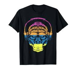 DJ Geschenk Musik Music Männer DiscJockey Disc Jockey T-Shirt von Monkey DJ Tshirt Herren Damen Kopfhörer Discjockey