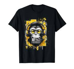 DJ Geschenk Musik Music Männer DiscJockey Disc Jockey T-Shirt von Monkey DJ Tshirt Herren Damen Kopfhörer Discjockey