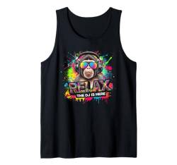 Monkey DJ Geschenk Affe Mit Kopfhörer Party Konzert Natur Tank Top von Monkey DJ Tshirt Herren Festival Party Feiern Affe