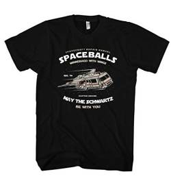 Herren T-Shirt Spaceballs Wohnmobil Raumschiff Waldi Lord Helmchin, Farbe:Schwarz, Größe:XXL von Monkey Print