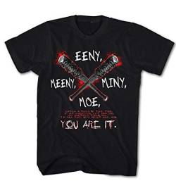 Herren T-Shirt Walking, Dead Eeny Meeny Miny Moe... You Are it ! Negan von Monkey Print