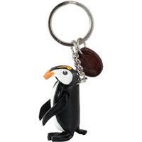 Monkimau Schlüsselanhänger Pinguin Schlüsselanhänger Leder Tier Figur (Packung) von Monkimau