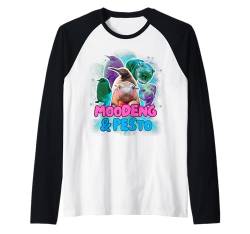 Pesto Der Pinguin und Moo Deng Das Baby Hippo Funny Team Raglan von Moo Deng & Pesto Team