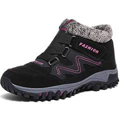 Moodeng Winterschuhe Damen Warm Winterstiefel Gefütterte Schneestiefel Winter Outdoor Rutschfest Trekking Wanderschuhe Sports Stiefel von Moodeng