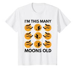 Kinder I'm This Many Moons Old - Halloween-Fledermaus, 9. Geburtstag, 9 Jahre alt T-Shirt von Moon lover Birthday Gifts Toddler