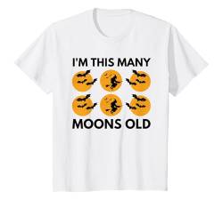 Kinder I'm This Many Moons Old - Halloween Fledermaus 6th Bday 6 Years Old T-Shirt von Moon lover Birthday Gifts Toddler