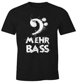 MoonWorks Herren T-Shirt Mehr Bass Musik Party schwarz M von MoonWorks