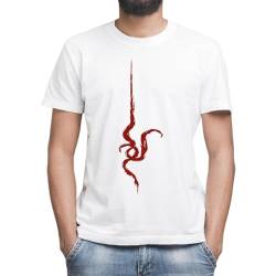 Moonai Komaeda Nagito Symbol Klassisches Herren T-Shirt Weiß mit Rundhalsausschnitt und kurzen Ärmeln Medium von Moonai