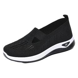 Moonyan Orthopädische Schuhe für Damen | Damen-Slip-On-Schuhe mit Fußgewölbeunterstützung | rutschfeste orthopädische Schuhe zum Gehen, lässige Bootsschuhe von Moonyan