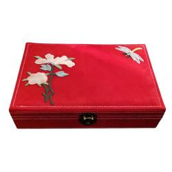 Morain Elegante Chinesische Schmuckschatulle Traditionelle Holzbox Für Ringe Halsketten Ohrringe Zubehör Mit Quasten von Morain