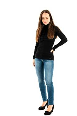 Morgan Damen Sweater 132-MENTOS.M, Rollkragen, Uni, Schwarz, 38 (Herstellergröße: M) von Morgan