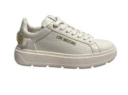 Scarpe Love Moschino sneaker Bold40 in pelle vitello stampa cocco bianco D25MO07 JA15394G0LIB0100 39 von Moschino