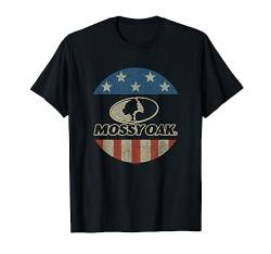 Mossy Oak 4th Of July American Flag Distressed Circle Logo T-Shirt von Mossy Oak