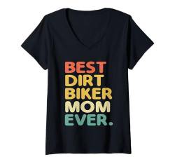 Damen Beste Dirtbiker-Fahrerin aller Zeiten, Motocross-Dirtbike-Fahrerin T-Shirt mit V-Ausschnitt von Motocross Dirt Bike Biker Gifts