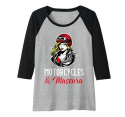 Damen Motorräder und Mascara Motorrad Damen Outfit Biker Girl Raglan von Motorcycles and Mascara Motorrad Biking Frauen